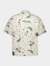 Palm Angels Ivory Pin-Up Bowling Shirt