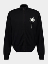 Palm Angels Black Palm Tree Knit Track Jacket