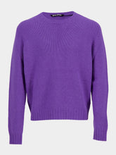 Palm Angels Purple Wool Crew Neck Sweater