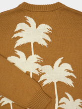 Palm Angels Camel Palm Tree Intarsia Crewneck Jumper
