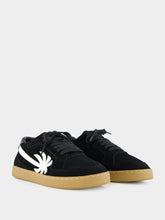 Palm Angels Black and White New Palm 1 Suede Sneakers