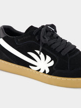 Palm Angels Black and White New Palm 1 Suede Sneakers