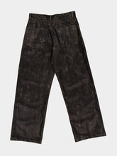 Palm Angels Dark Grey and Black Coated Pants with Logo Detail