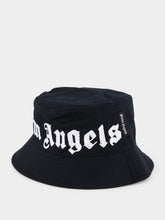 Palm Angels Black Logo Bucket Hat
