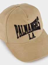 Palm Angels Beige College velvet Baseball Cap College