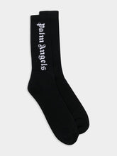Palm Angels Intarsia-Knit Black Logo Socks