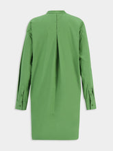 Matteau Green Popover Mini Shirt Dress
