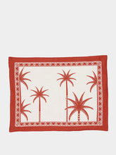 La DoubleJ Set of 2 Palm Tree Italian Linen Placemats