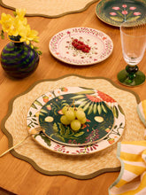 La DoubleJ Solid Olive Palm Straw Cloud Placemat Set of 2