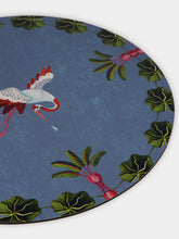La DoubleJ Spirit Stork Sky Blue Round Placemats Set of 2