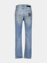 Palm Angels Distressed Monogram Jeans