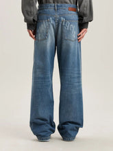 Palm Angels Light Blue Lasered Logo Denim Pants