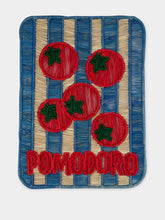 Coro Cora Sky Blue and Red Iraca Palm Pomodoro Placemat
