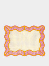 Coro Cora Pink and Orange Wavy Rectangular Placemat