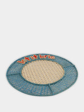 Coro Cora Sky Blue Iraca Palm Let It Brie Placemat