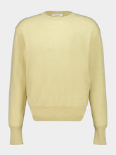 Lemaire Butter Yellow Wool and Cashmere Crewneck Sweater