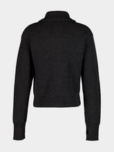 Lemaire Ash Melange Virgin Wool Zipped Cardigan