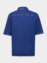 Marni Ocean Blue Organic Denim Polo