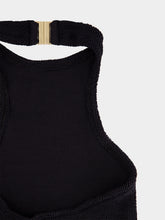 Hunza G Black Crinkle Polly Mini Dress