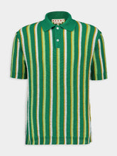 Marni Striped Crochet Polo Shirt