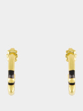 Aurélie Bidermann Mini Black Positano Hoop Earrings