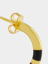 Aurélie Bidermann Mini Black Positano Hoop Earrings