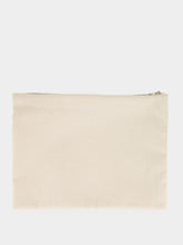 Monocle Ecru Logo Cotton Zip Pouch