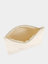 Monocle Ecru Logo Cotton Zip Pouch