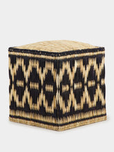Fantasia Arte Wicker Black Pouffe