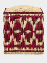 Fantasia Arte Wicker Red Pouffe