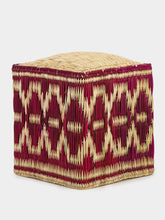 Fantasia Arte Wicker Red Pouffe