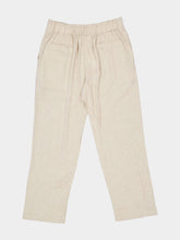 Spiritum Tulum Cream Palmeta Linen Long Formal Pants