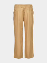 Spiritum Tulum Khaky Beige Palmeta Linen Long Formal Pants