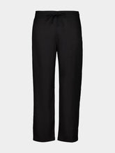 Spiritum Tulum Black Linen Straight-Leg Trousers
