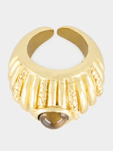 Paola Sighinolfi Reef Gold-Plated Ring with Tiger
