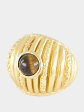 Paola Sighinolfi Reef Gold-Plated Ring with Tiger