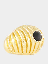 Paola Sighinolfi Reef Gold-Plated Ring with Black Onyx