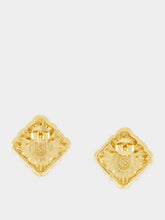 Paola Sighinolfi Sasa Gold-Plated Earrings with Green Stones