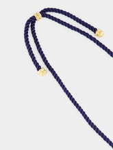Paola Sighinolfi Era Gold Pendant Necklace with Aubergine Cord
