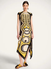 La DoubleJ Sanctuary Placée Gold Silk Voile Scarf Dress