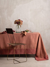 Borgo Delle Tovaglie Bauhaus Linen Tablecloth in Terracotta and Rust