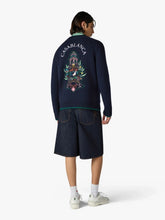 Casablanca Black Hotel Emblem Wool Cardigan
