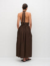 Matteau Chocolate Keyhole Halter Midi Dress