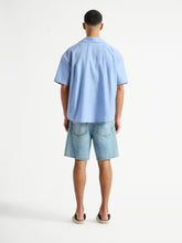 Balmain Blue Vintage Herringbone Poplin Shirt