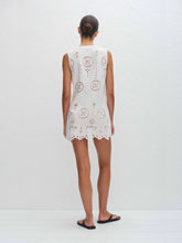 Matteau White Broderie Tie Mini Dress