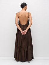 Matteau Chocolate Tiered Low Back Sundress