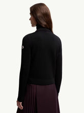 Moncler Black Wool Padded Zip-Up Cardigan