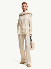 Moncler White Wool Gabardine Trousers