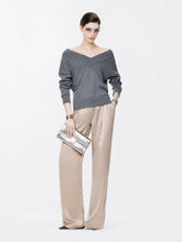 Tom Ford Desert Taupe Silk Satin Double Pleat Pants