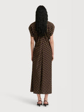 Marni Brown Polka Rhythm Silk Midi Dress